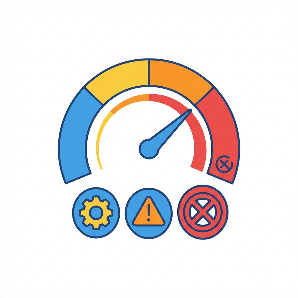 Gráfico mostrando el límite de faltas leves, deficientes y eliminatorias para aprobar
