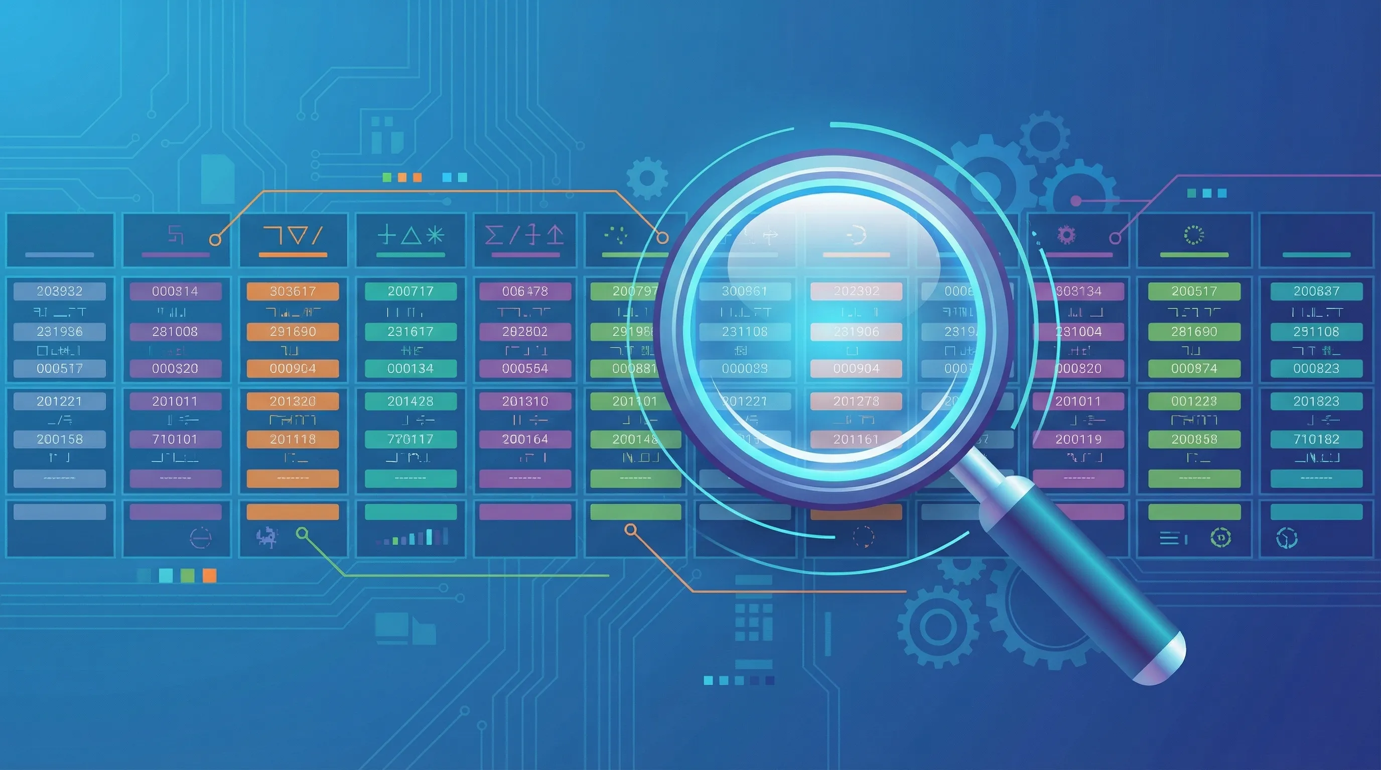Lupa analizando códigos de resultados de examen de la DGT